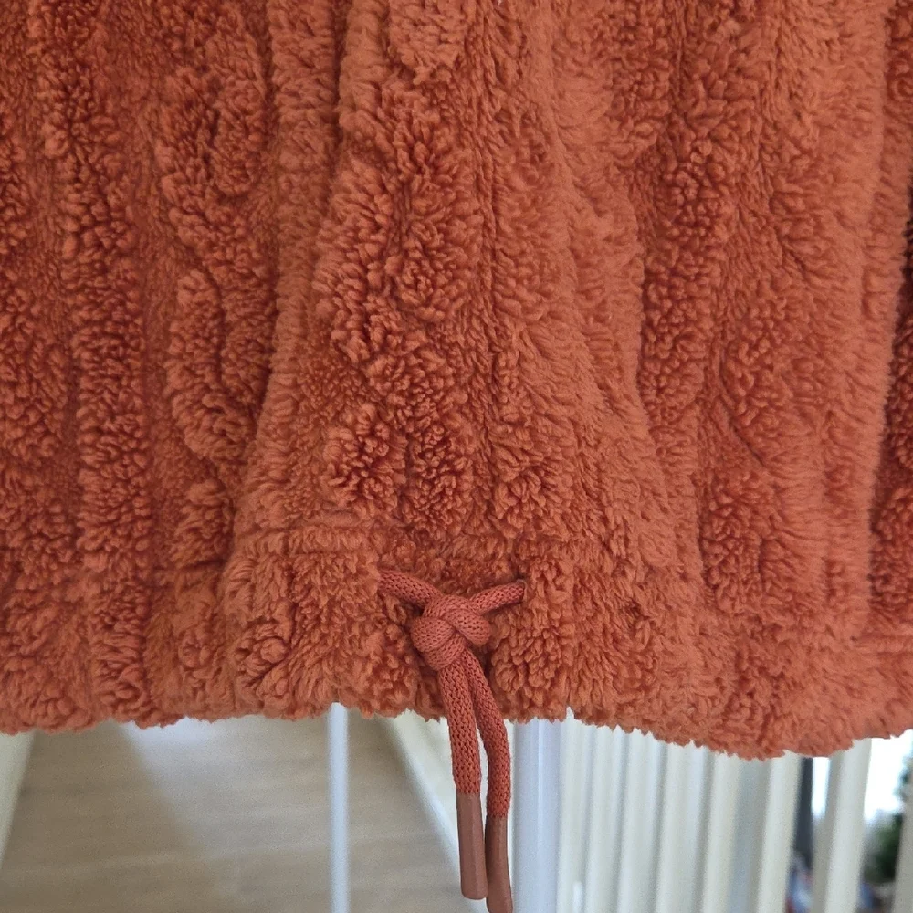 Cider Sherpa Pullover Hoodie Size Medium Cropped - Picture 7 of 11